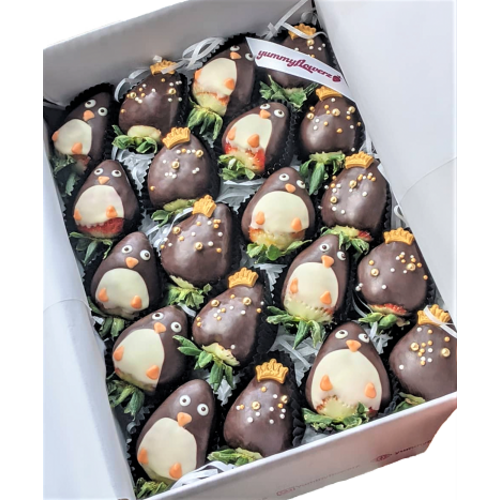 20pcs PRINCESS PENGUIN Chocolate Strawberries Gift Box